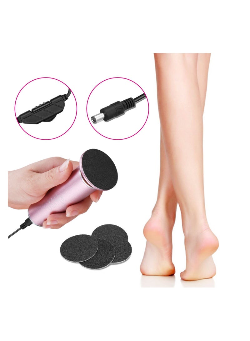 general Electric Foot Callus Remover (Adjustable Speed) with 60pcs Replacement Sandpaper Discs, Powerful Pedicure Electronic Foot File for Women Men Dead Dry Hard Skin Calluses, Pink - Image 2