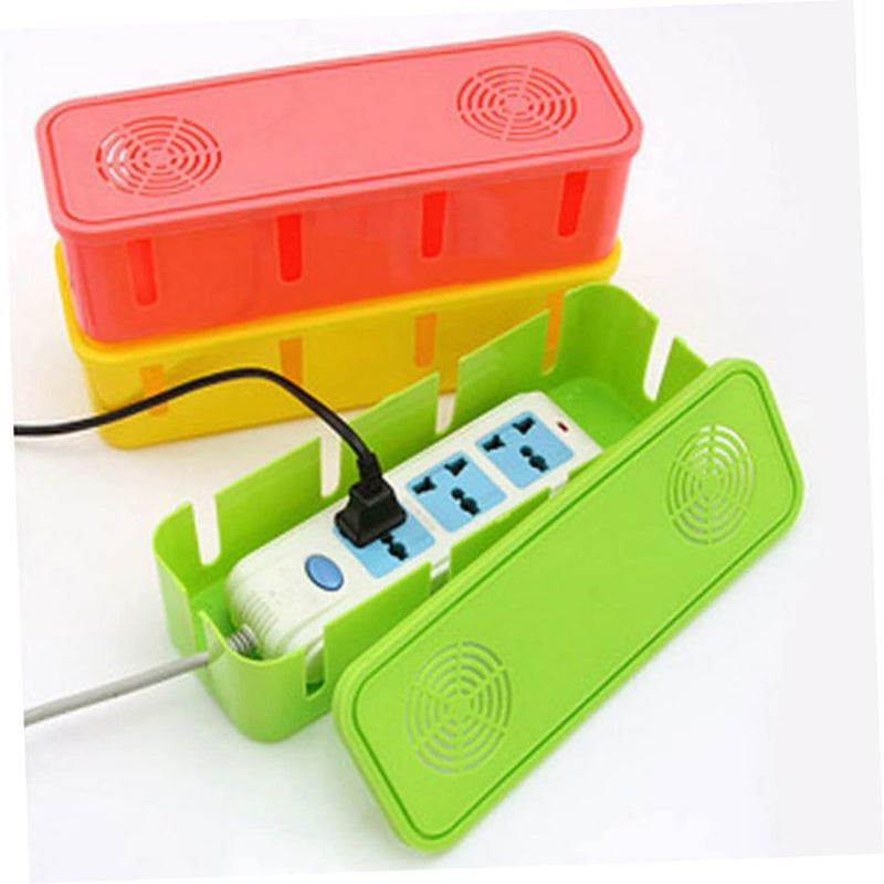 Yellow Cable Management Box Cord Organizer For Desk And Wall Space Saving Design - Image 4