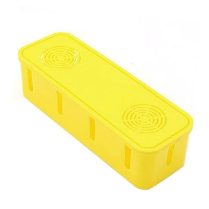 Yellow Cable Management Box Cord Organizer For Desk And Wall Space Saving Design - Image 5