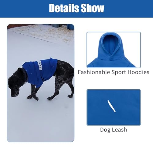 BINGPET Security Dog Hoodies Puppy Sweater Cold Weather Dog Coats Soft Brushed Fleece Pet Clothes Hooded Sweatshirt for Dog Cat - Image 4