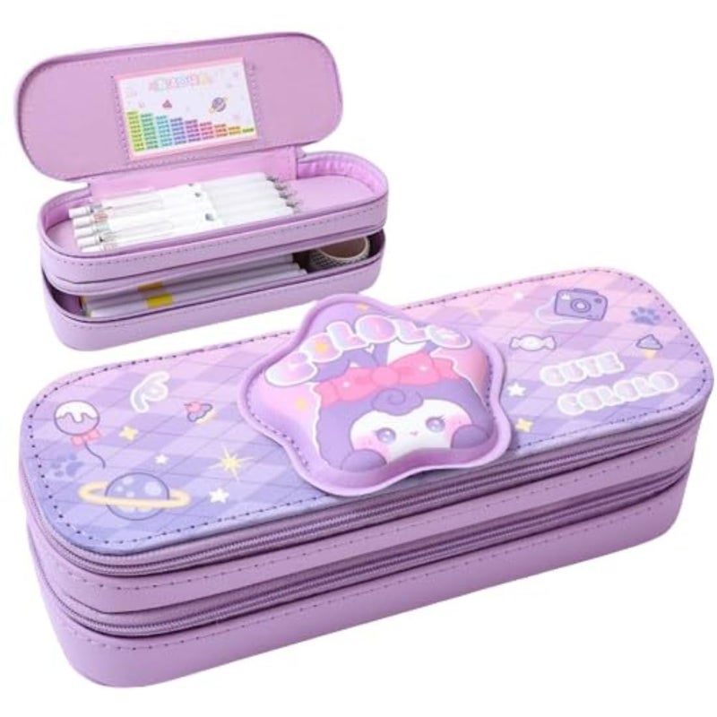 DEOXY Cartoon Theme Pencil Case - 3D EVA Pouch, Multipurpose Zipper for Kids, Pen and Pencil Bag for School Kids, Girls, Stationery Storage Box (Cute COLOLO) - Image 5