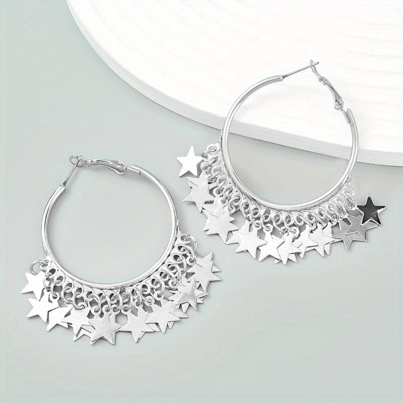 2025 New High-end Sense Niche Fashion Ear Ring Silver Needle Simple Light Luxury Large Circle Earrings Women's Earrings - Image 1