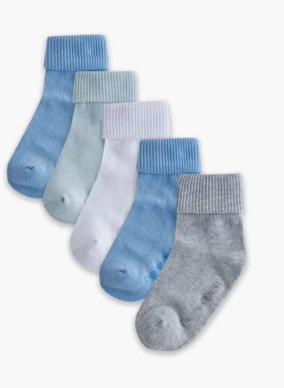 Barefeet Boys Ribbed Ankle Length Socks - Set of 5