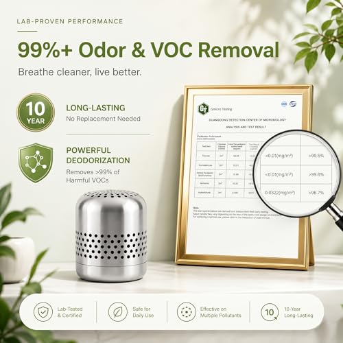 Hoopmon Fridge Deodorizer Lasts 10 Years longlasting Refrigerator Deodorizer Odor Eliminator More Effective Than Baking Soda Charcoal Bags For Car Closet Nano Catalyst Technology 1 Pack - Image 3