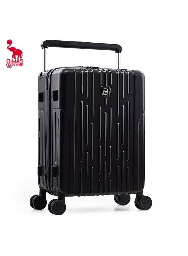 OIWAS Aihuashi Luggage, Wide Handle Suitcase, 20-inch Carry-on, Smooth Airplane Wheels, Travel Case, Student Password Lock Suitcase, Black - Image 5