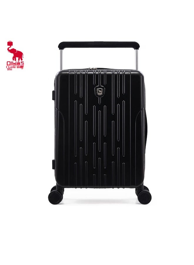 OIWAS Aihuashi Luggage, Wide Handle Suitcase, 20-inch Carry-on, Smooth Airplane Wheels, Travel Case, Student Password Lock Suitcase, Black - Image 4