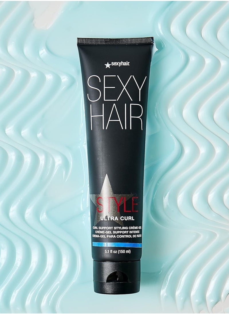 Sexy Hair SexyHair Style Ultra Curl Support Styling Crème-Gel, 5.1 Oz | High Control | Adds Definition and Long-Lasting Shape  - Image 4