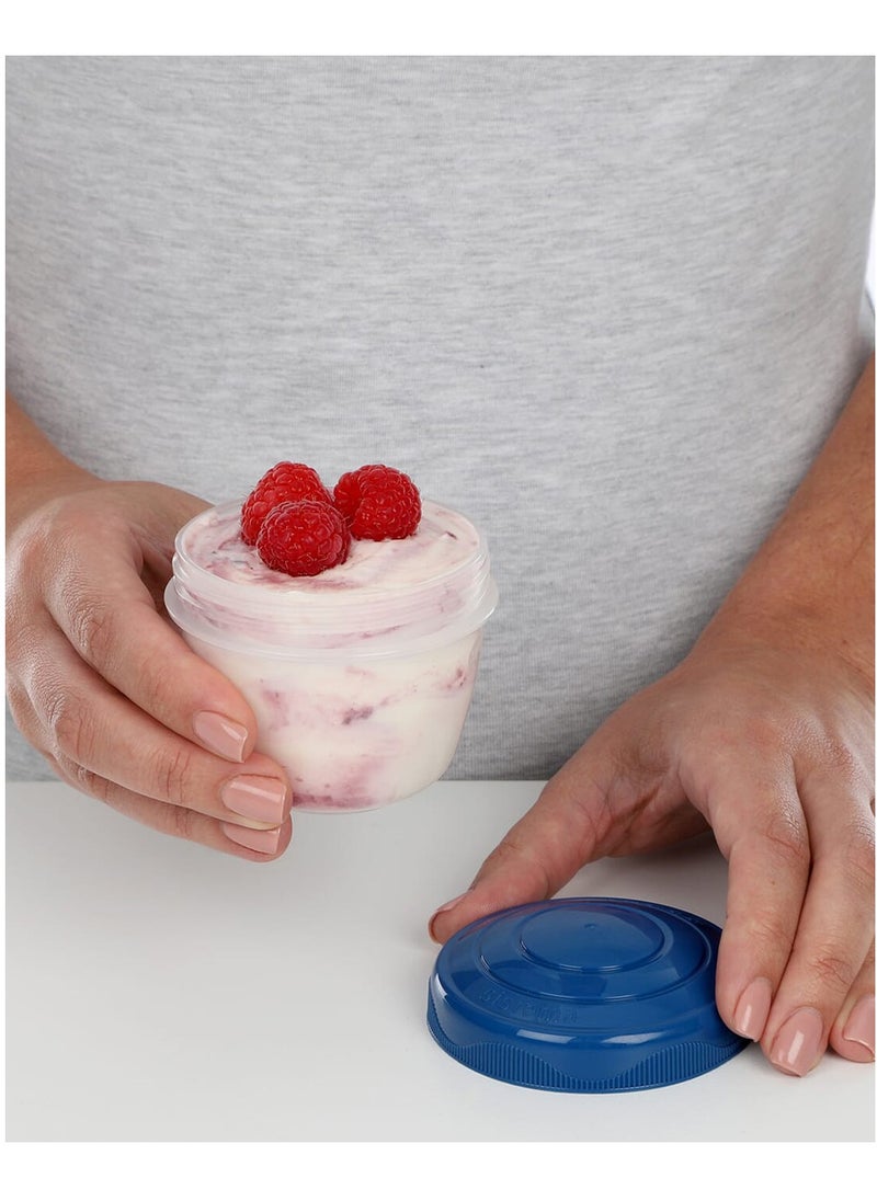 sistema - Sistema Yogurt Containers : Portable Yogurt and Snack Containers, Travel Yogurt Cups, On-the-Go Snacking Solution - 2 Pack- 150ml - Image 1