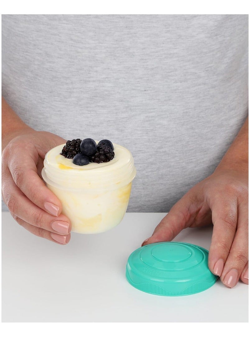Sistema Yogurt Containers 2 Pack 150ml Portable Leak Proof Yogurt & Snack Cups BPA Free Travel Storage Containers for Healthy On the Go Snacks Lunch Box Meal Prep Reusable Food Storage Solution - Image 3