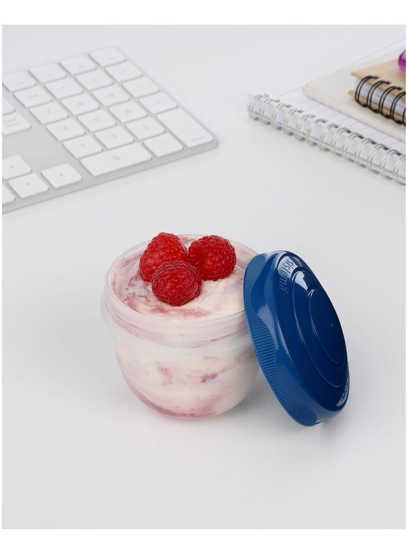 Sistema Yogurt Containers 2 Pack 150ml Portable Leak Proof Yogurt & Snack Cups BPA Free Travel Storage Containers for Healthy On the Go Snacks Lunch Box Meal Prep Reusable Food Storage Solution - Image 2