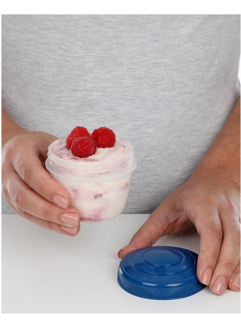 Sistema Yogurt Containers 2 Pack 150ml Portable Leak Proof Yogurt & Snack Cups BPA Free Travel Storage Containers for Healthy On the Go Snacks Lunch Box Meal Prep Reusable Food Storage Solution - Image 5