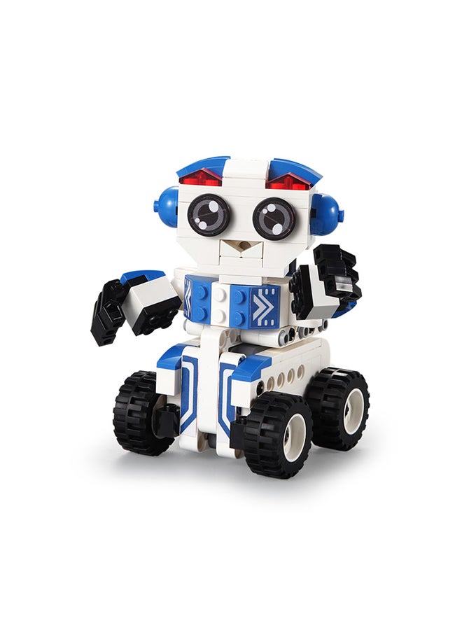 CaDA CaDA 2 in 1 Car Toy Building Blocks Blue & White Bobby Robot  C52018W 195pcs for +6 Years old  - Image 3