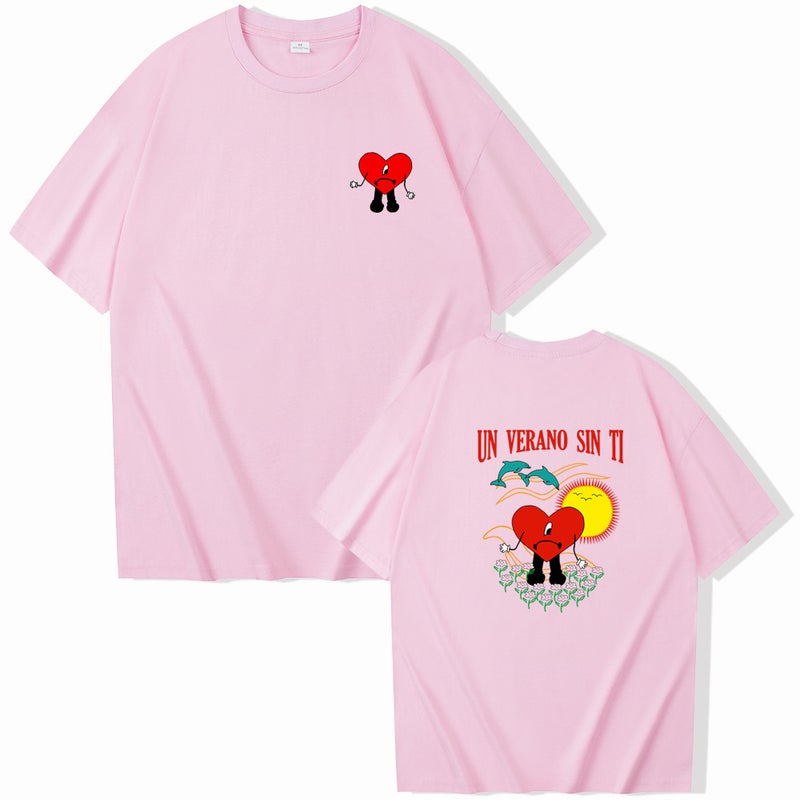 Generic un verano sin Ti bad bunny New Album Harajuku Loose ShorT Sleeve Womens T Mens ShorT Sleeves Light yellow  - Image 5