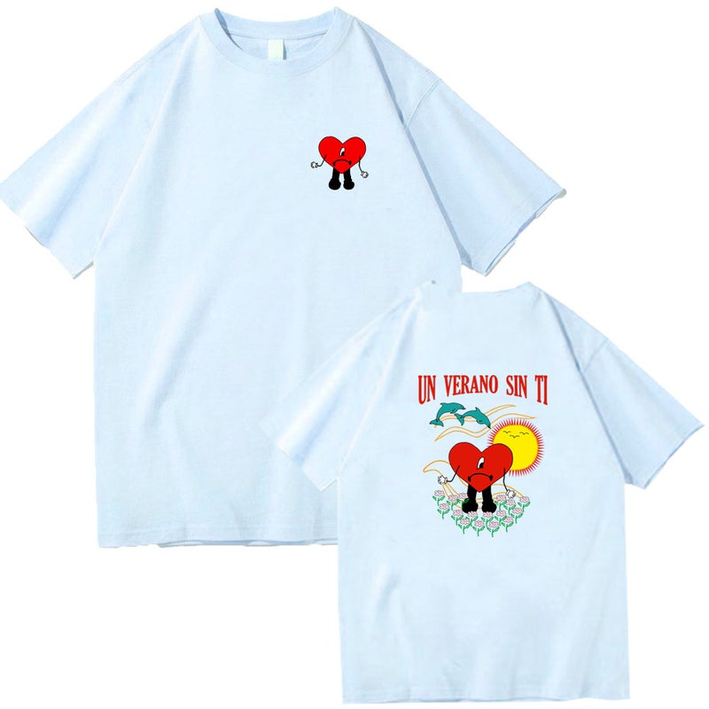 Generic un verano sin Ti bad bunny New Album Harajuku Loose ShorT Sleeve Womens T Mens ShorT Sleeves Light yellow  - Image 2