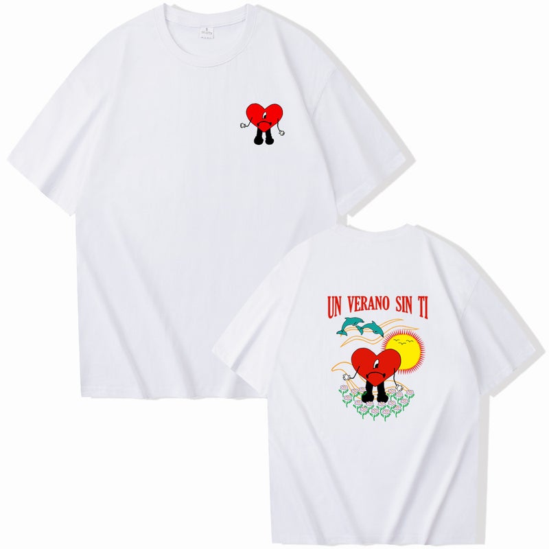 Generic un verano sin Ti bad bunny New Album Harajuku Loose ShorT Sleeve Womens T Mens ShorT Sleeves Light yellow  - Image 4