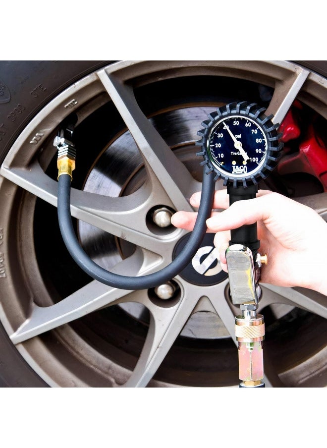 Generic - Jaco Flowpro Tire Inflator With Pressure Gauge - 100 Psi - Image 1