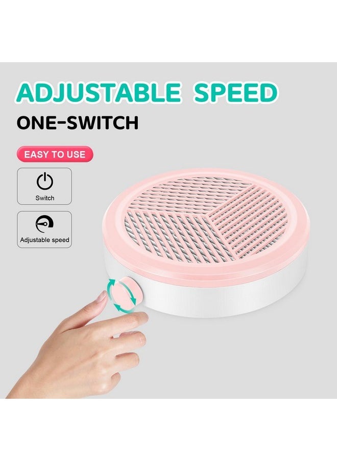 AONOLOVO - Nail Dust Collector, Small Vacuum Fan Vent Dust Collector, Adjustable Suction, Powerful Nail Dust Extractor Suction Fan Manicure Tool For Beginner Use, Low Noise, Pink - Image 1