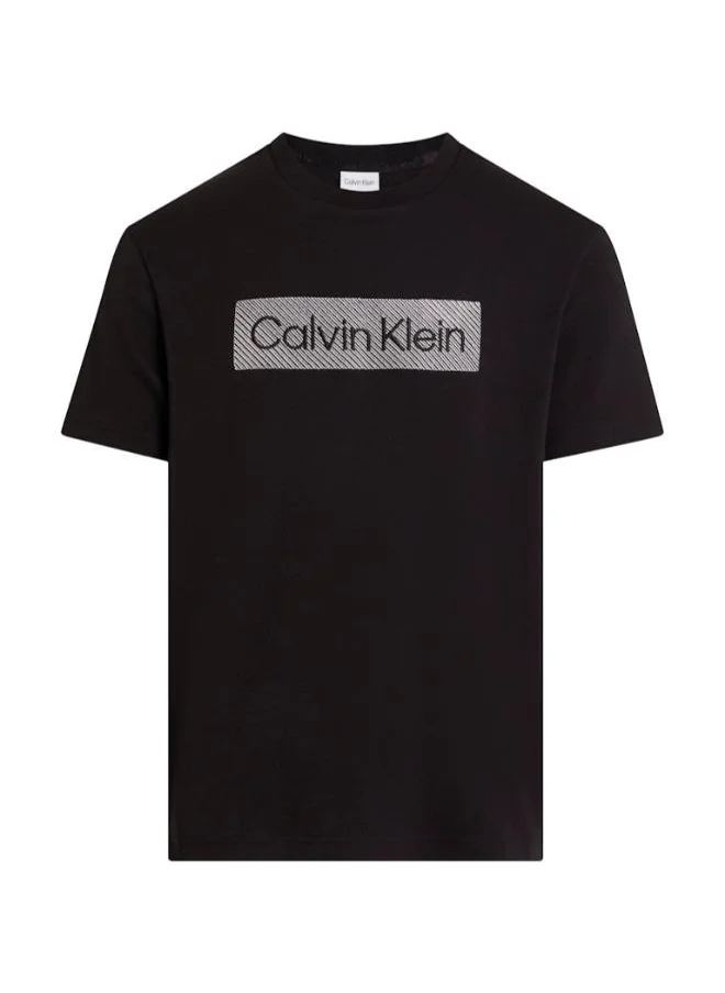 CALVIN KLEIN Cotton Knitted Crew Neck T-Shirt