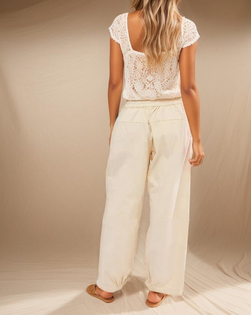 Kedera Women's Causal Baggy Boyfriend Jeans Vintage Wide Leg Floral Embroidered Mid Rise Barrel Denim Ankle Pants - Image 2
