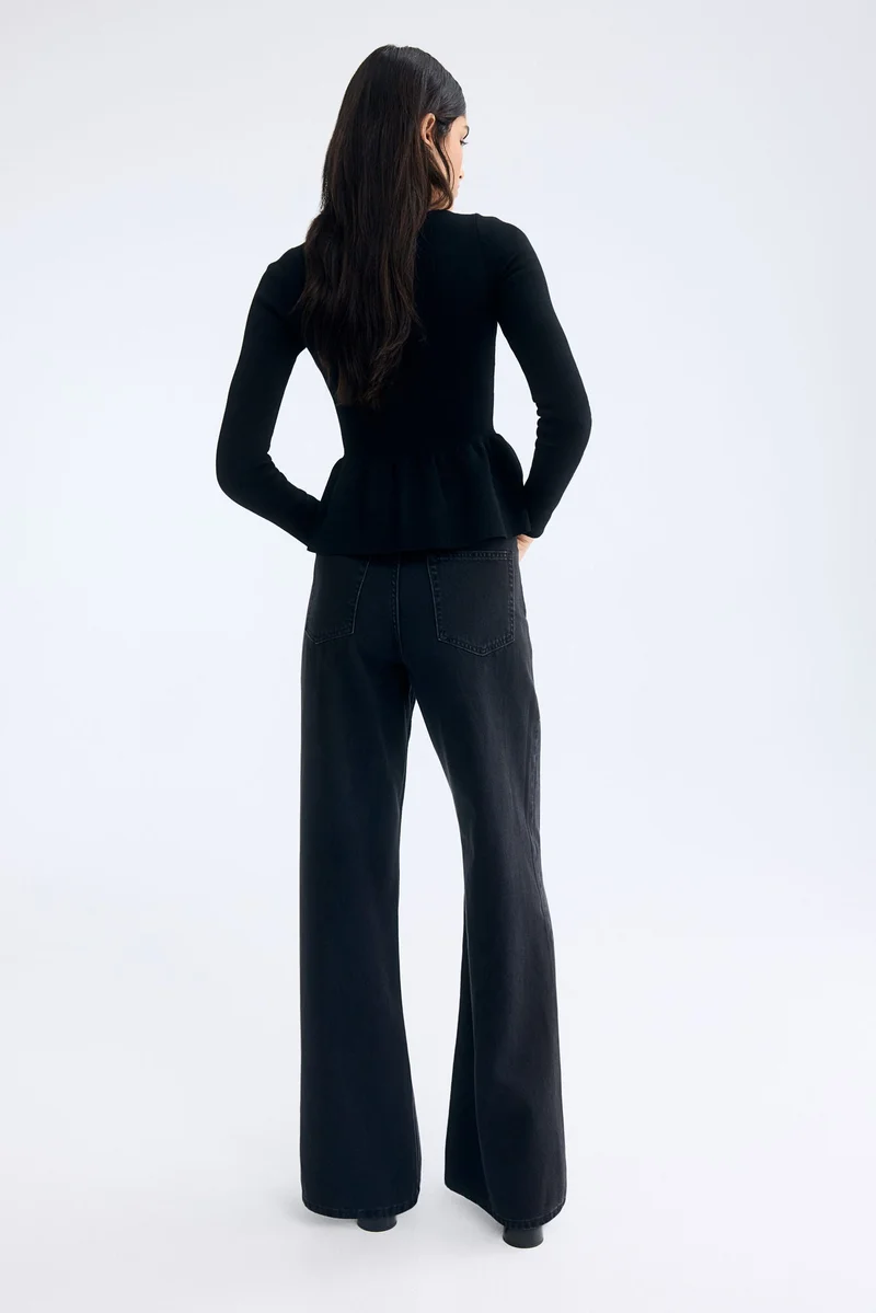 H&M  Wide Ultra High Jeans for Women | Best Price UAE