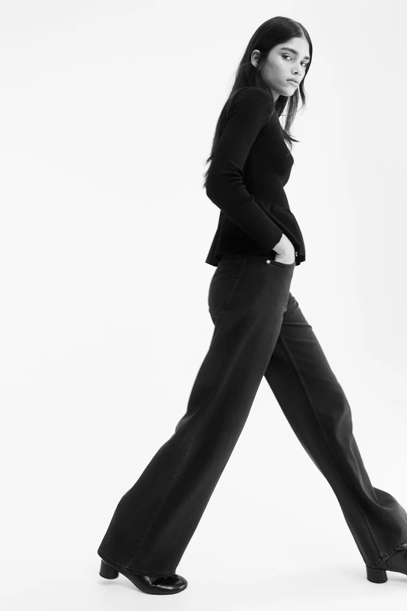H&M  Wide Ultra High Jeans for Women | Best Price UAE
