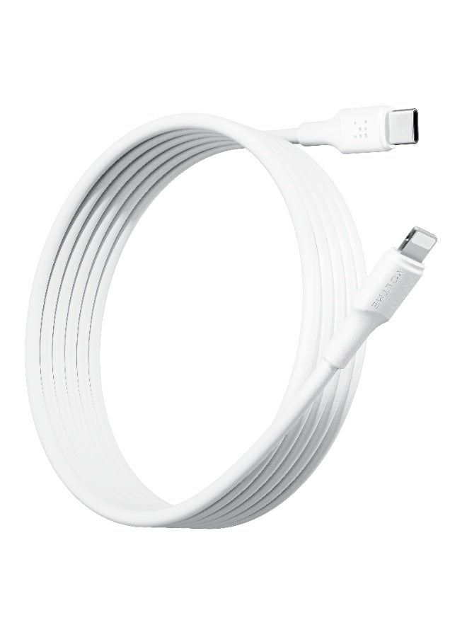 VOLTME Powerlink EDC PD 3A 30W Type C to Lightning Cable, Fast iPhone Charger Cable, 480Mbps Speed Data Transfer Compatible for iPhone 14 Pro Max, 13 12 11 XS 8 7 6, iPad, AirPods (1.2M) - White - Image 3