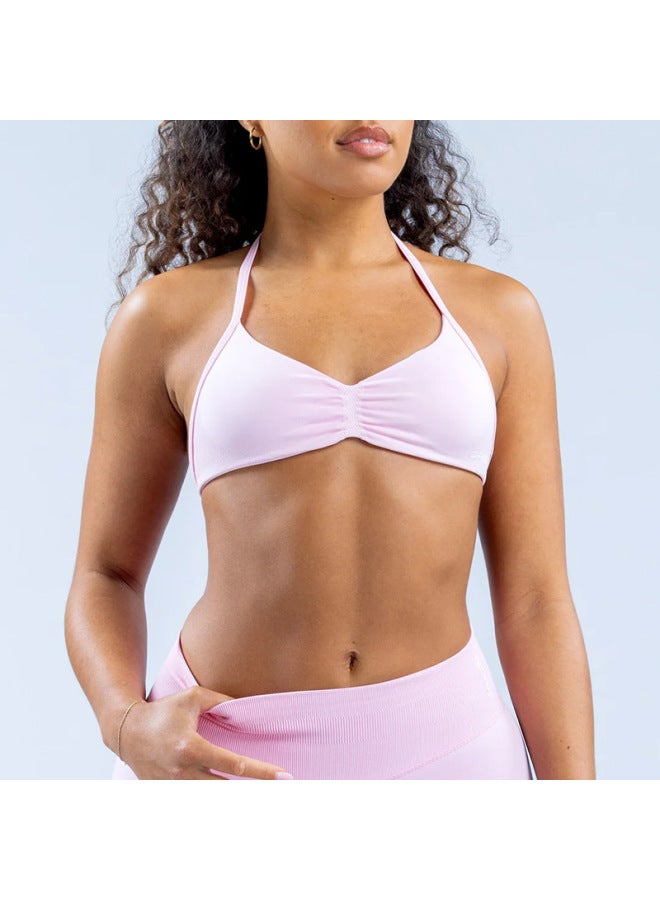 Df's Same High-elastic Matte Nylon Halter Beautiful Back Quick-drying Sports Bra Running Fitness Yoga Bra