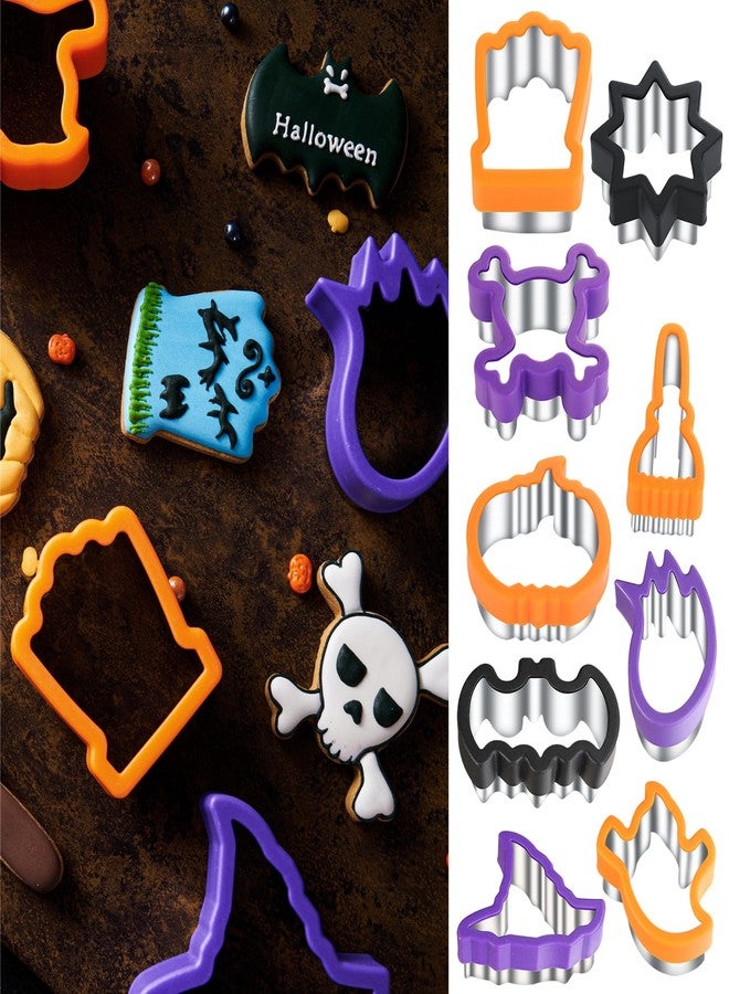 ETERSION Halloween Cookie Cutters 9 Pieces 2" to 3" - Image 1