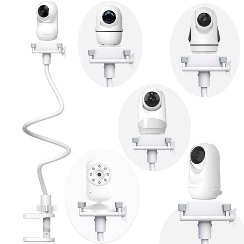 Derebir Baby Camera Monitor Mount Flexible Holder Stand Compatible with Momcozy,HelloBaby HB6550/HB65/HB66/HB6560/iFamily,Blemil,GoodBaby,OKAIDI,ANMEATE, Infant Optics Cameras and with 1/4" Baby Cameras Stand - Image 1
