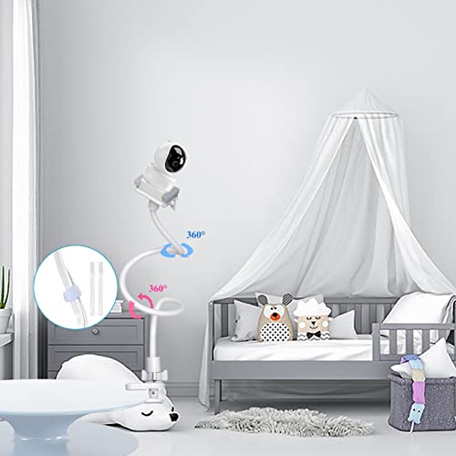Derebir Baby Camera Monitor Mount Flexible Holder Stand Compatible with Momcozy,HelloBaby HB6550/HB65/HB66/HB6560/iFamily,Blemil,GoodBaby,OKAIDI,ANMEATE, Infant Optics Cameras and with 1/4" Baby Cameras Stand - Image 4