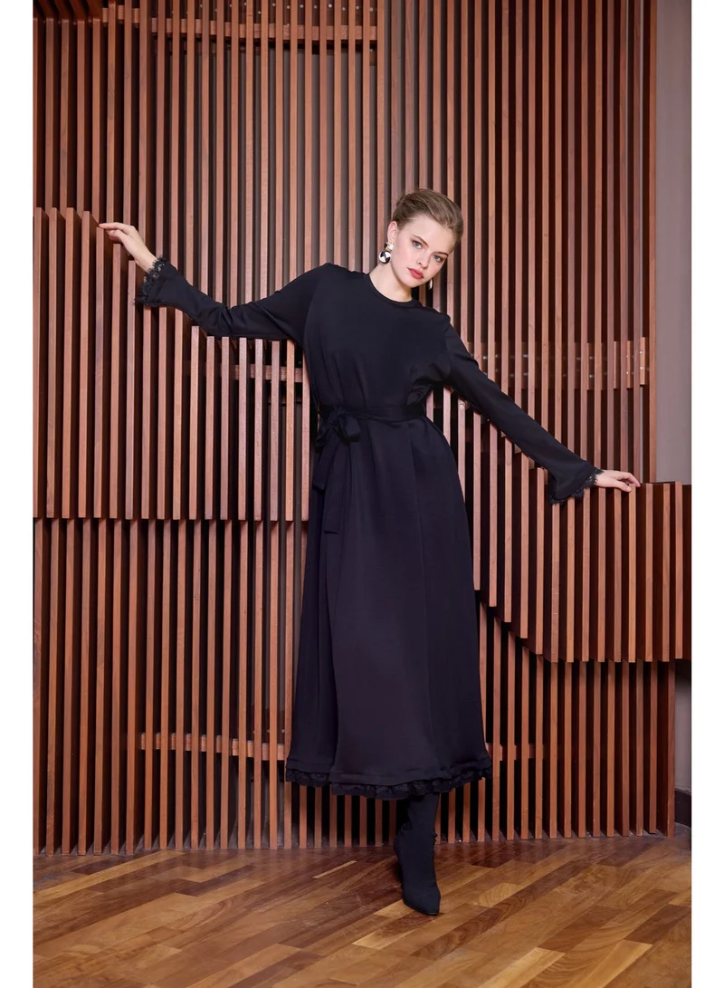 MissWhence  Lace detailed Long Dress for Women | Best Price UAE