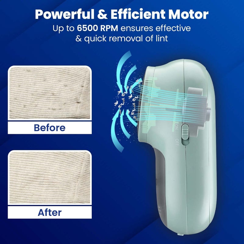 AGARO AGARO LR2007 Lint Remover Fabric Brush Rechargeable for Woolen Sweaters Clothes Shirts Jackets Burr Remover Pill Remover from Carpets Curtains - Image 2