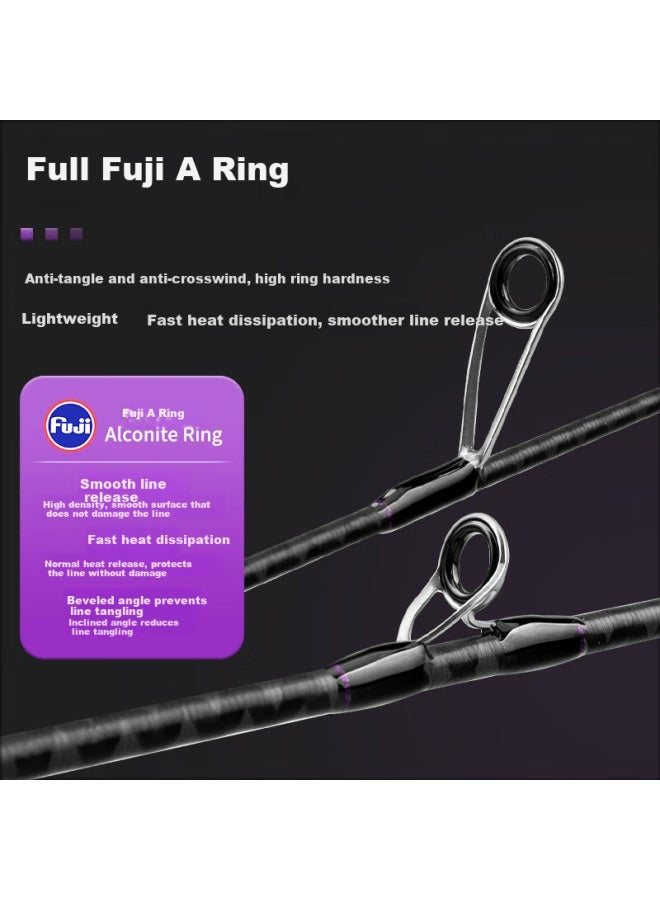 Fishingfans Qingxiu Portable Travel Rod Fuji A-ring Multi-section Micro Fishing Rod 1.55-1.8m Adjustable Section Gun Handle Rod - Image 1