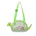 AUONY Beach Toy Mesh Beach Bag Kids Shell Bag Dinosaur Beach Sand Toy Totes for Holding Shells Beach Toys Sand Toys Swimming Accessories for Boys Girls Picking Up Shells Green - Image 3