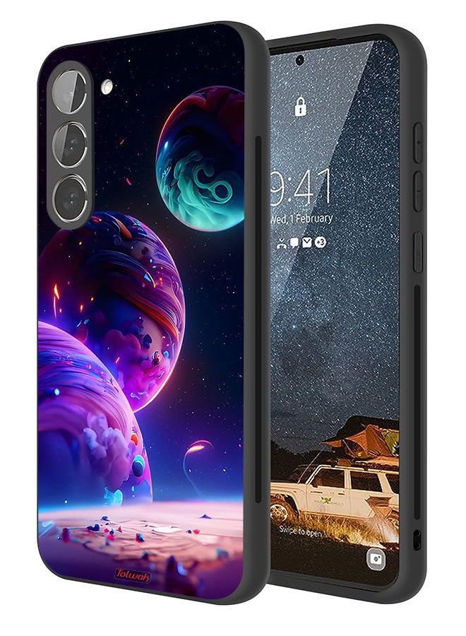 Tolwak Samsung Galaxy S23 Plus 5G Protective Case Cover Planet Pattern - Image 1