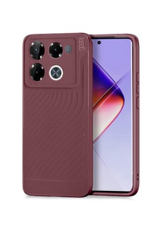 Gear4 Soft Liquid Silicone With Wavey Texture Case Cover For Infinix Note 40 Pro+ / Note 40 Pro Plus 5G 2024 / Note 40 Pro 4G/5G 2024 Gear4 Maroon  - Image 1