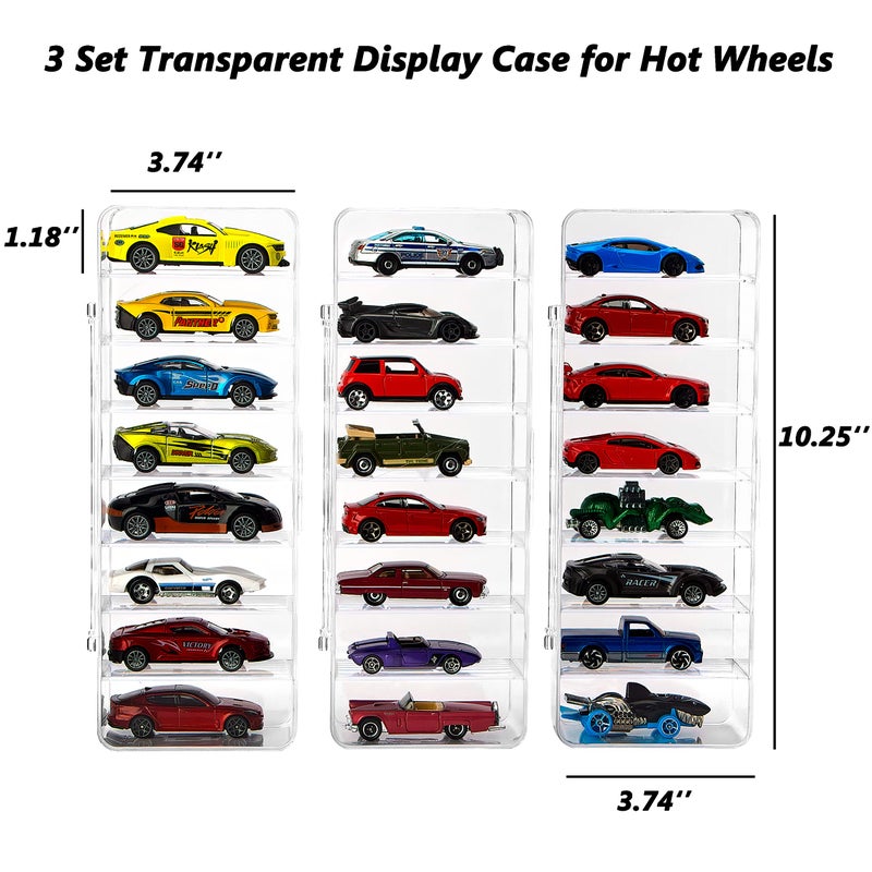 KISLANE 24 Toy Cars Display Case Compatible with Toy Cars, Transparent Acrylic Display Case Matchbox Cars - Image 3