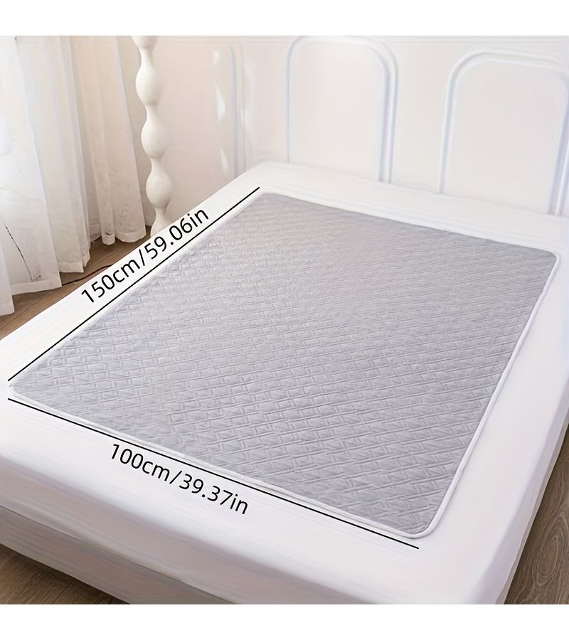وسادة حماية زرقاء قابلة للغسل للبول مقاس 39.37 × 59.06 بوصة لكبار السن والحيوانات الأليفة - Image 3