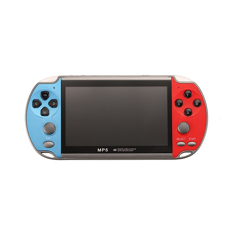 Retro Double Rocker Handheld Game Console with Eight Simulators 4.3 inch Screen 8G Memory Support TF Expansion AV Output Blue&Red - Image 1