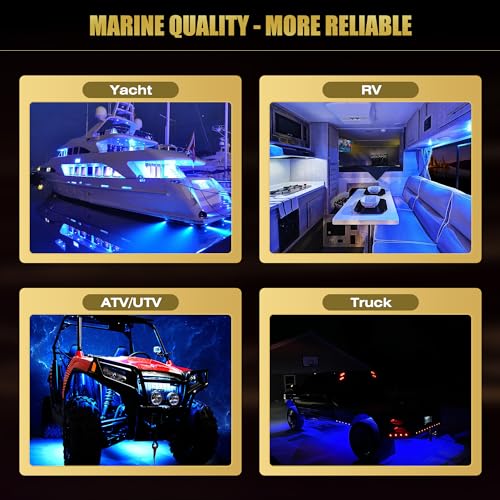 Goldlife B5 Marine Underwater Boat Lights, White 2x3000LM 90LED 6.5" 10-30V IP68 Waterproof, Pure White Look, Soft Lighting for RV Boat Exterior Interior Transom Pontoon Deck Yacht Stern Fishing - Image 5