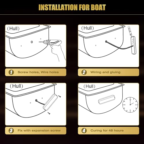 Goldlife B5 Marine Underwater Boat Lights, White 2x3000LM 90LED 6.5" 10-30V IP68 Waterproof, Pure White Look, Soft Lighting for RV Boat Exterior Interior Transom Pontoon Deck Yacht Stern Fishing - Image 4