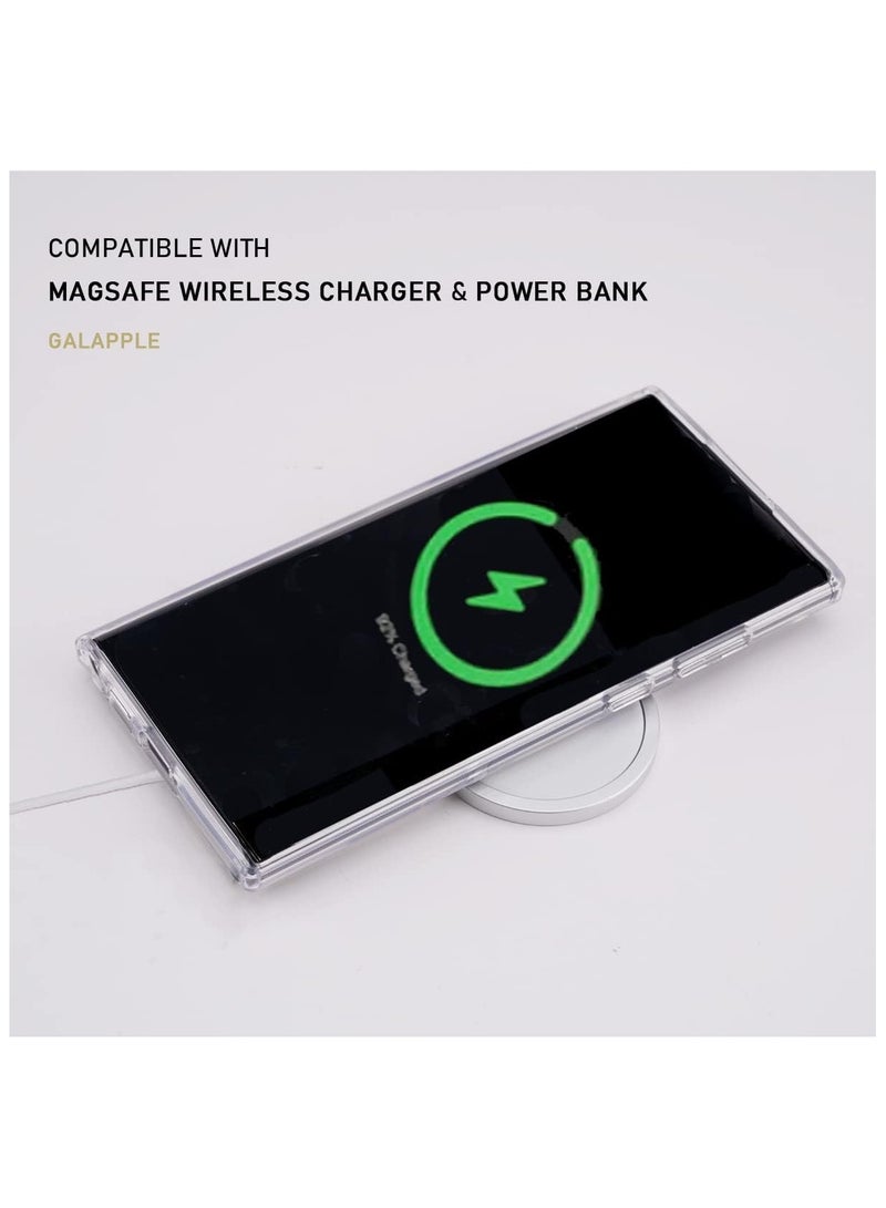 FARROBIZZ FARROBIZZ Magnetic Clear Case for Samsung Galaxy S22 Ultra, Slim Bumper Compatible with Magsafe Card Wallet& Wireless Chager, Screen & Camera Protection Shockproof Galaxy S22 Ultra Case - Image 3
