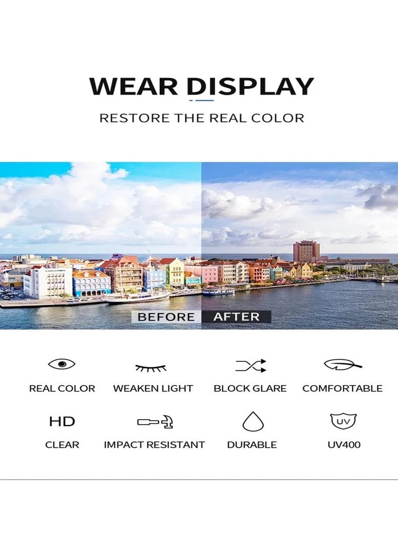 Men's and women's retro sports fashion anti-ultraviolet sunglasses goggles sunglasses - Image 2