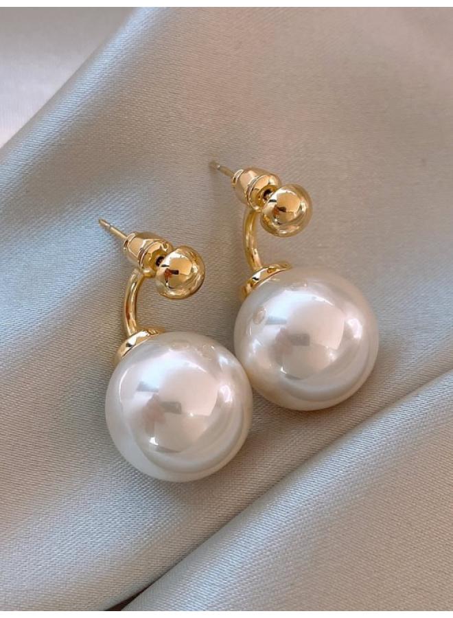 Fashion High-grade Zircon Pearl Earrings French Niche Retro Light Luxury Earrings New Earrings