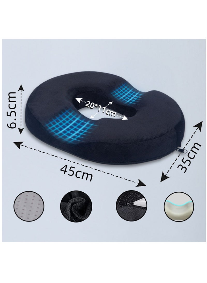Arabest - Large Memory Seat Cushion for Desk Chair, Non-Slip 3D Office Chair Cushions for Pressure Relief Sciatica & Tailbone Back Pain Relief,Ergonomic Pillow Memory Foam Coccyx Pad for Office Home Car - Image 1