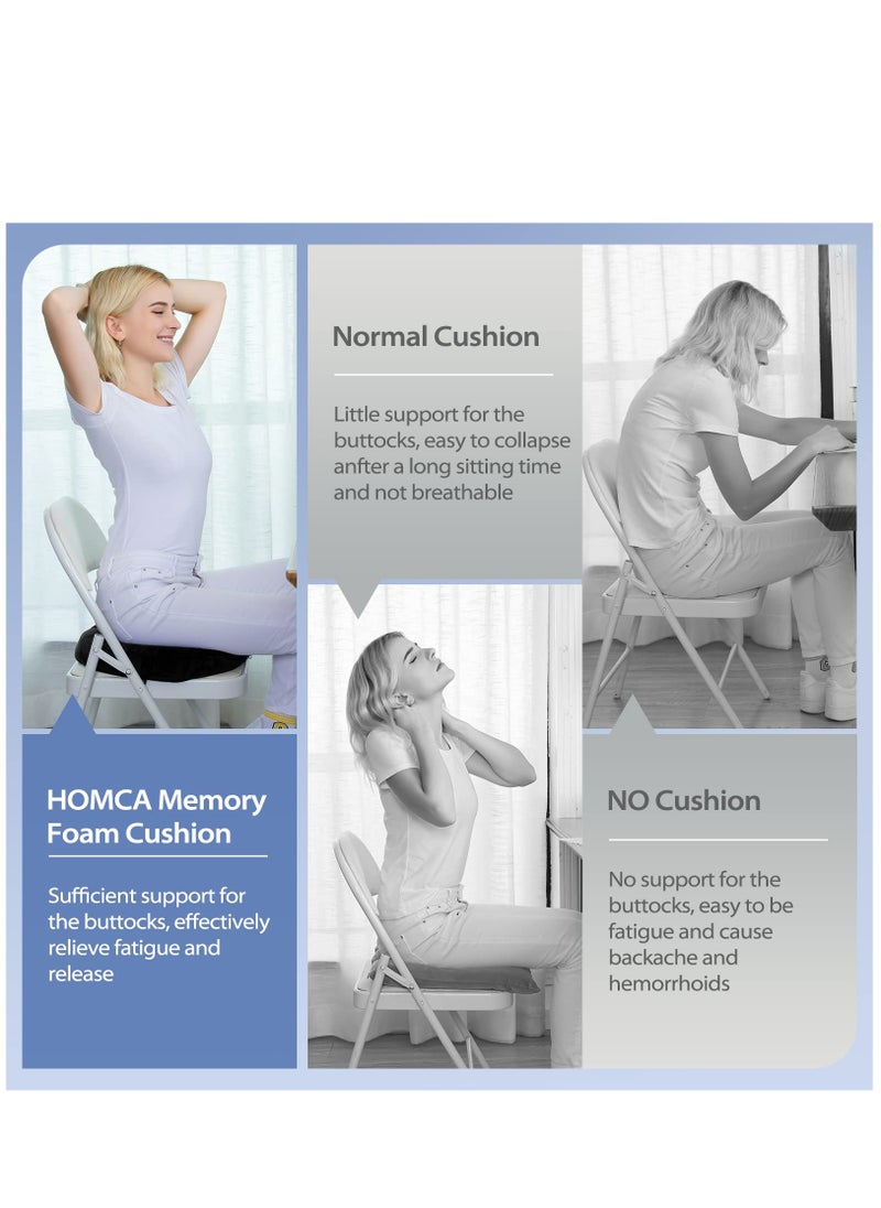 Arabest - Large Memory Seat Cushion for Desk Chair, Non-Slip 3D Office Chair Cushions for Pressure Relief Sciatica & Tailbone Back Pain Relief,Ergonomic Pillow Memory Foam Coccyx Pad for Office Home Car - Image 1