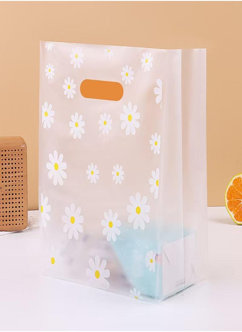 PAPERSAY 50-Piece Reusable Plastic Gift Bags with Handles for Wedding and Party Favors, Candy and Cake Packaging (18*10*25cm)  - Image 1