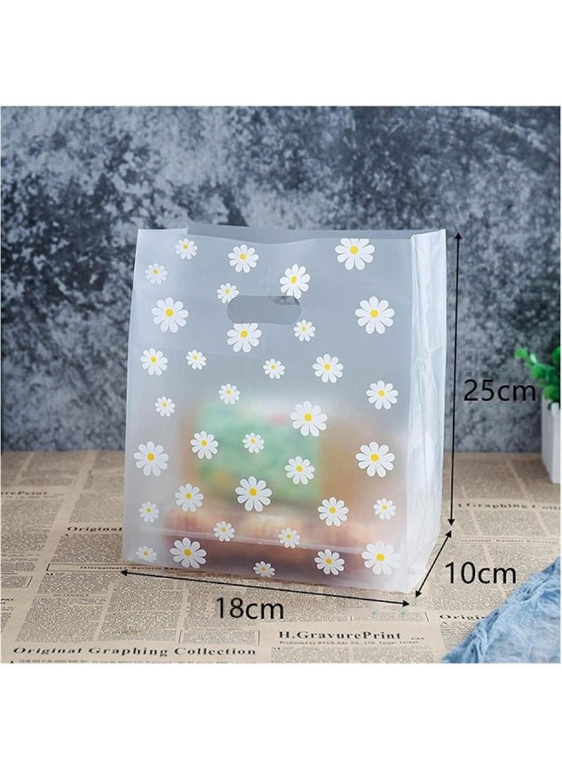 PAPERSAY 50-Piece Reusable Plastic Gift Bags with Handles for Wedding and Party Favors, Candy and Cake Packaging (18*10*25cm)  - Image 2