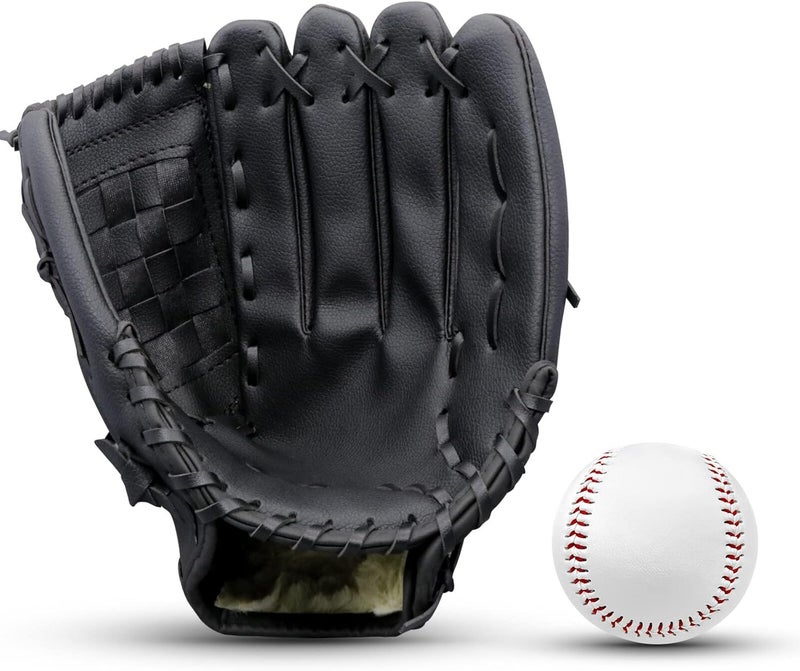 Aoutacc Baseball Gloves Softball Glove,12.5 Player Preferred Wear-Resistant PU Material Thicken Softball Fielding Glove,Left Hand Gloves Right Hand Throw for Youth Adult - Image 1