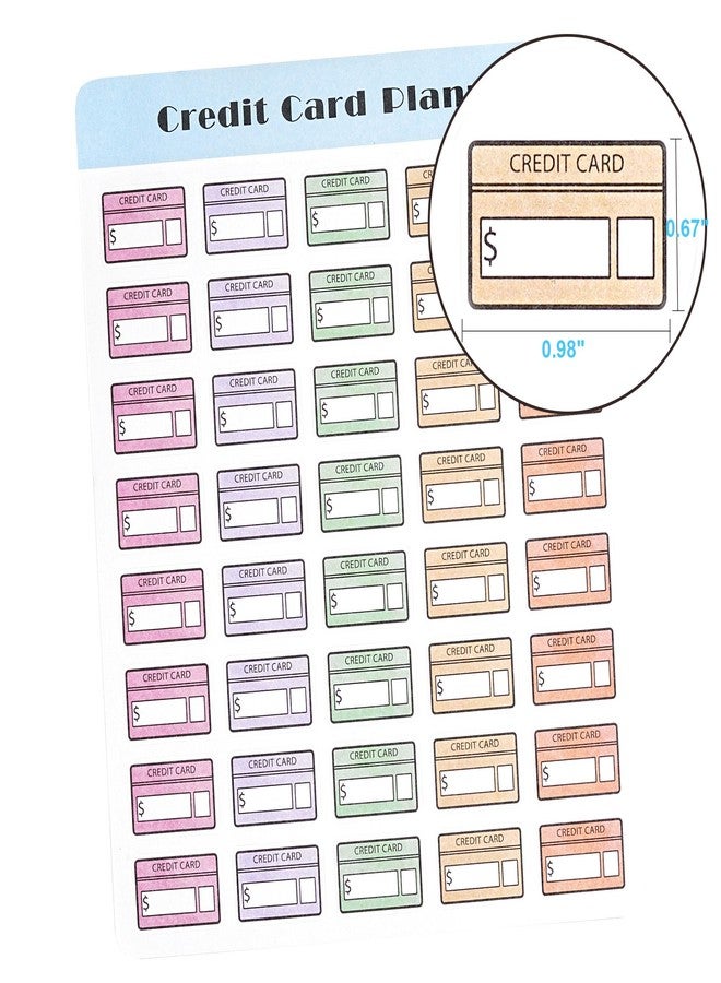 MANWU Credit Card Bill Due Stickers Payment Planner Reminder Stickers for Happy Planner,Agenda,Calendars, Budget Planning,scrapbooks - Image 4